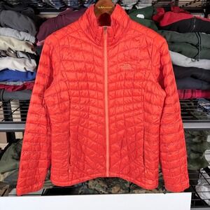 The North Face Thermoball Womens Jacket orange Full Zip Puffer M M